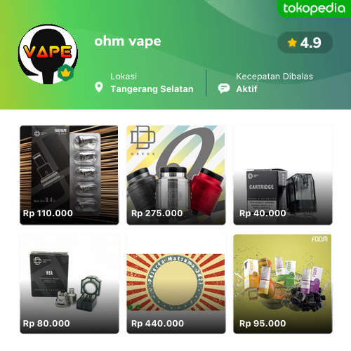 Toko Ohm Vape Online Produk Lengkap And Harga Terbaik Tokopedia