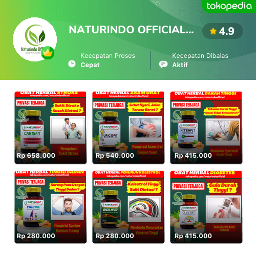 Toko NATURINDO OFFICIAL OBAT HERBAL Online - Produk Lengkap & Harga ...