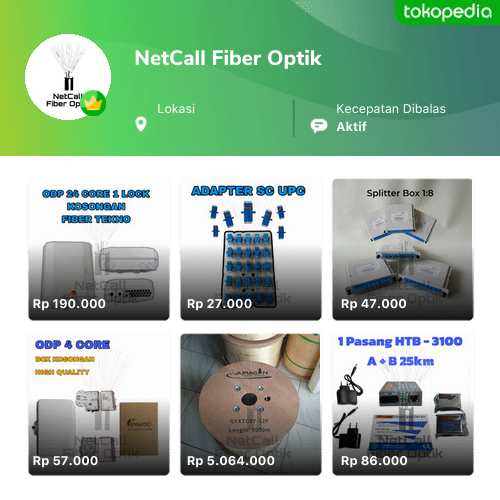 Toko Netcall Fiber Optik Online Produk Lengkap Harga Terbaik Tokopedia