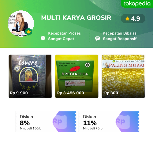 Toko MULTI KARYA GROSIR Online - Produk Lengkap & Harga Terbaik | Tokopedia