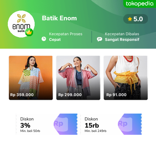 Toko Batik Enom Online Produk Lengkap Harga Terbaik Tokopedia