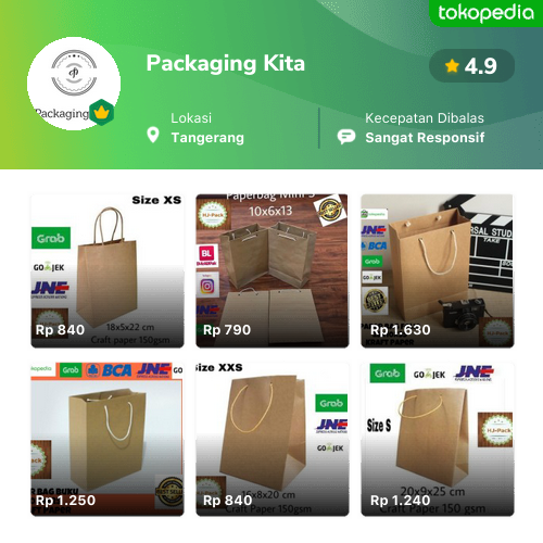 Toko Packaging Kita Online - Produk Lengkap & Harga Terbaik | Tokopedia