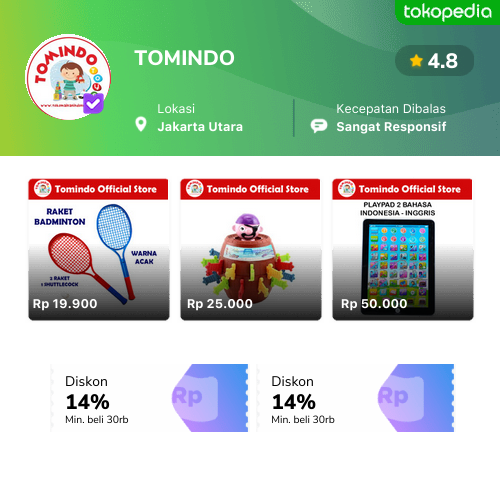 Official Store TOMINDO - Jual Produk TOMINDO Online Harga Terbaik