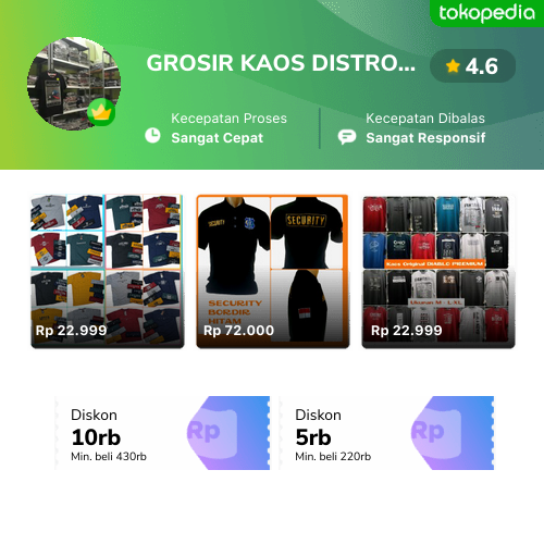 Toko GROSIR KAOS DISTRO MURAH DEPOK Online - Produk Lengkap & Harga ...