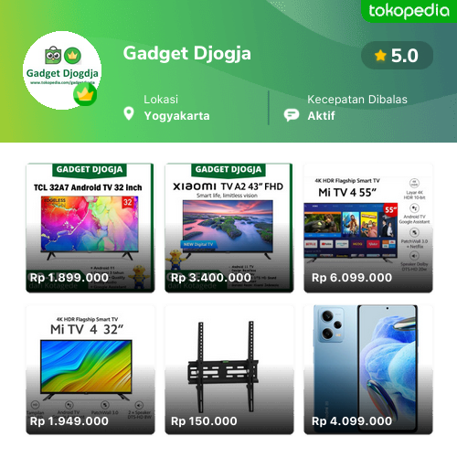 Toko Gadget Djogja Online - Produk Lengkap & Harga Terbaik | Tokopedia