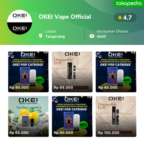 Toko Okei Vape Official Online Produk Lengkap And Harga Terbaik Tokopedia