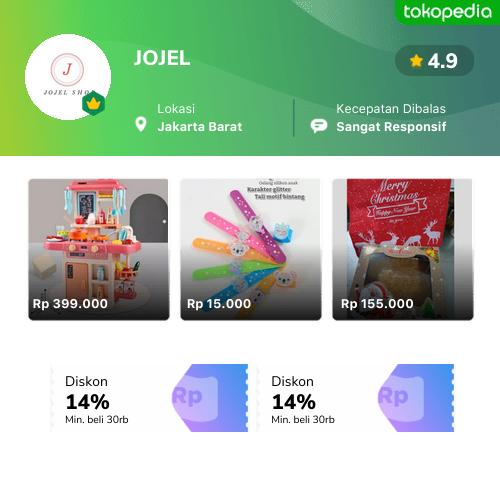 Toko JOJEL Online - Produk Lengkap & Harga Terbaik | Tokopedia