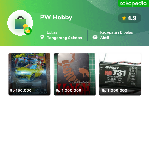 Toko PW Hobby Online - Produk Lengkap & Harga Terbaik | Tokopedia